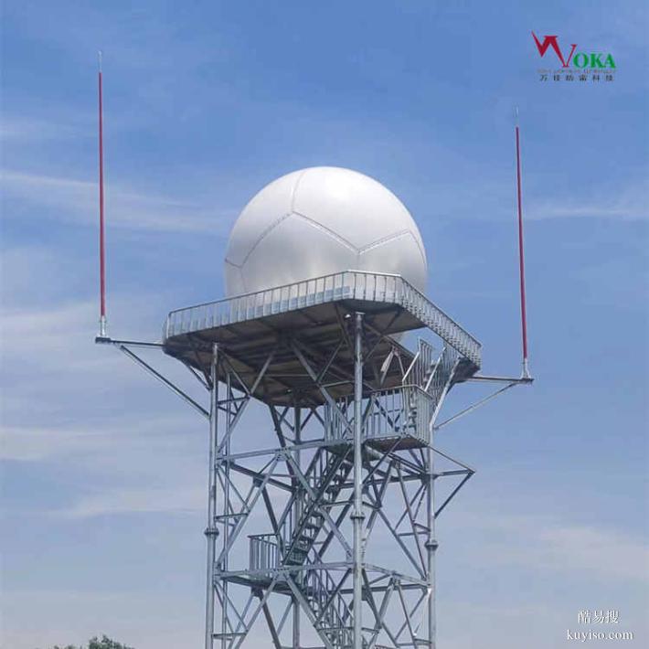 航管雷达站无源透波型避雷针 14米抗干扰玻璃纤维升降避雷针