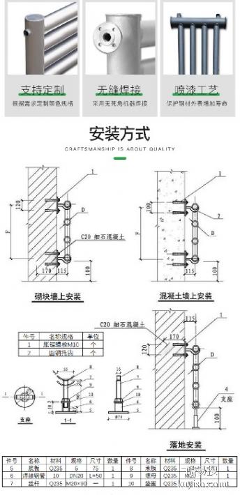 无缝光排管散热器光面排管散热器D108-4-5型