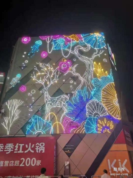 北京楼顶夜景照明施工安装北京泛光照明维修