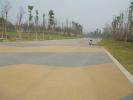 广西柳州展示彩色透水混凝土施工效果