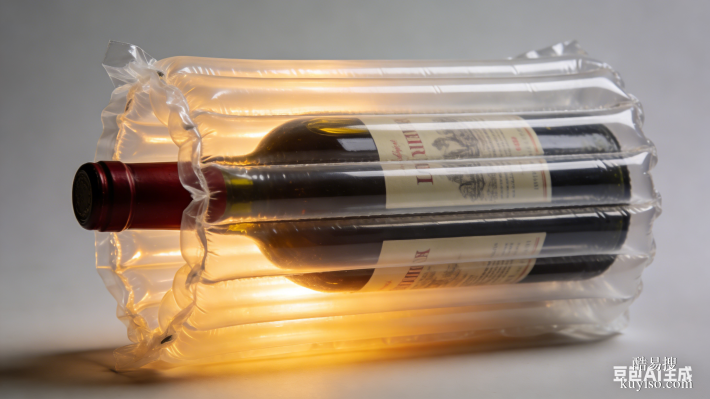 紅酒氣柱袋防震包裝快遞防摔加厚充氣柱白酒運輸防撞氣囊