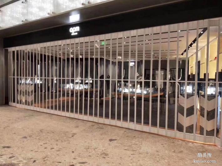 苏州铝合金水晶折叠门 商场店铺PVC折叠门定制安装