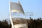 冲锋号帆船雕塑,不锈钢帆船雕塑