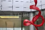 飘带舞者雕塑,景观彩带不锈钢雕塑